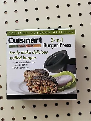 New In Box Cuisinart 3 In 1 Smashed Burger Press Patty Maker Burgers & Sliders • $12