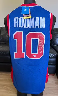 $319.99 • Buy Dennis Rodman Signed COA Autograph NBA Detroit Pistons Adidas Hardwood Jersey