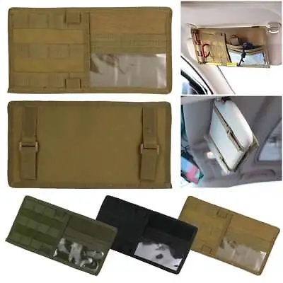 Tactical Molle Car Sun Visor Panel Organizer Pouch Holder Bag Storage Pocket New • $8.64