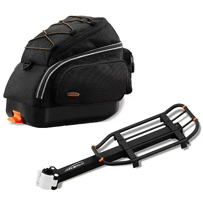 Ibera Bike Mini Trunk Bag Rear Carrier Combo Seat Post Mounted Rack Commuter Bag • $89.99