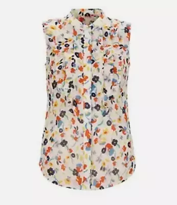 Cabi New NWT Tux Ruffle Top #6108 Ivory W Multi Floral  Size XXS - XXL Was $86 • $64.50