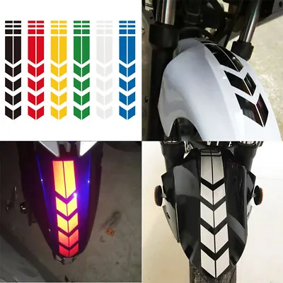 Car Motorcycle Reflective Arrow Decals Rim Stripe Wheel On Fender Tape Stickers • $3.13