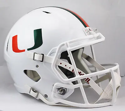 MIAMI HURRICANES NCAA Riddell SPEED Full Size Replica Football Helmet • $129.99