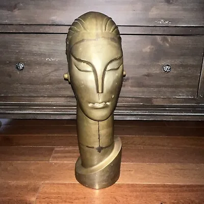 Vintage Modern Art Deco Franz Hagenauer Style Metal Bust Sculpture 1960s • £770.40