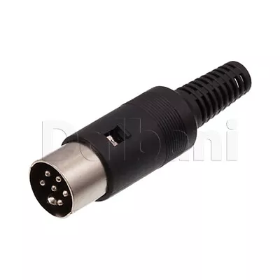 10101510240 DIN Connector 6 Pin Male Black And Silver • $10.95