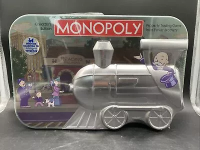 Monopoly Collectors Edition Embossed Metal Train Tin Board Game Brand NEW Sealed • $10