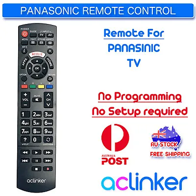 ACLINKER Remote Replacement For Panasonic LED LCD Smart TV With NETFLIX APPS Key • $13.88
