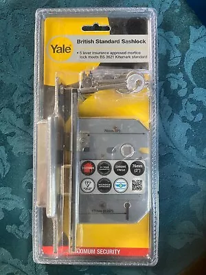 Yale British Standard Sashlock 5 Lever Mortice Lock With 2 Keys • £20