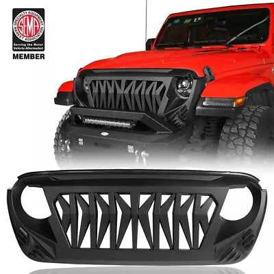 Gladiator Black ABS Grille Grill Cover Fit Jeep Wrangler JL JT 18-23 Muscular • $129.56