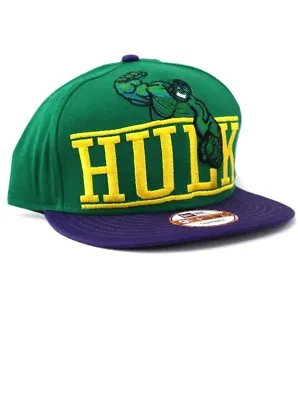 New Era Hulk 9fifty Snapback Hat Adjustable Marvel Heroes Avengers Purple Green • $34.95