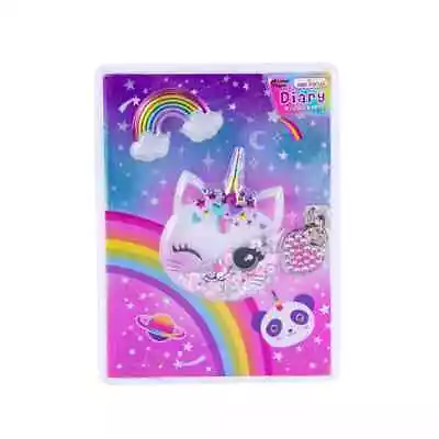 $25.95 • Buy Lockable Secret Cat Diary With Lock And Keys Padlock Journal Notebook 300 Pages