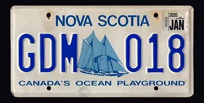 January 2020 NS Nova Scotia Canada Bluenose Ship License Plate GDM018 US Seller • $14.99