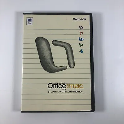 Microsoft Office Mac 2004 Student And Teacher Edition 3 Keys • $10.95