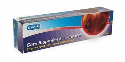 Care Ibuprofen 5% Gel 100g X 1/3/6 | Pain ReliefAnti Inflammatory | UK Pharmacy • £6.95