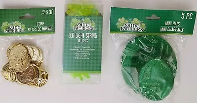 St. Patrick’s Day Leprechaun Mini-Hats Gold Coins & Light Strings  Select Type • $3.49