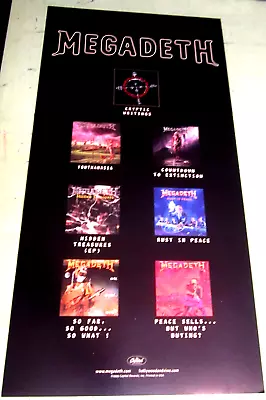 Megadeth Poster 1999 Two-sided Original Promotional Promo • $18