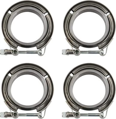 $45.59 • Buy 4PCS 2.5 Inch Stainless Steel V-Band Bolt Clamp Kit Male/Female For Turbo V-band