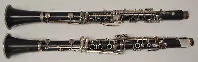 LOT OF 2 WOOD Bb CLARINETS MISSING BARRELS YAMAHA & NORMANDY • $80