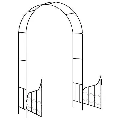 PATIO Pergola Garden Arbour Climbing Rose Arch Gate Archway Outdoor Plant IRON • £73.82