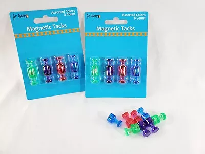 16 Magnetic Tacks Refrigerator Memo Note Message Magnetic Memo Tack 2 Set Of 8  • $7.95