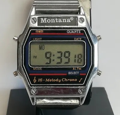 Montana Vintage Wrist Watch Chrono Melody Alarm • $34.99