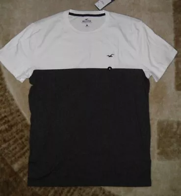 Mens HOLLISTER Charcoal/White Logo Shirt Size M~ NEW! • $17.95