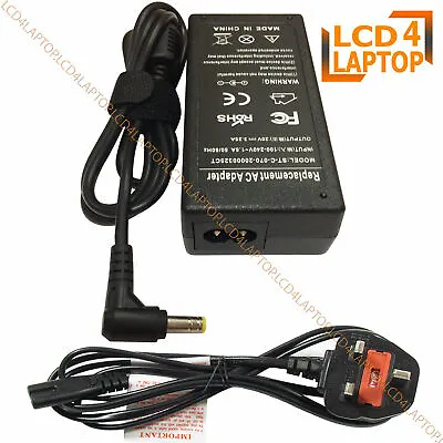 Laptop Charger AC ADAPTER For Fujitsu Siemens Amilo Li 3710 Li 1718  Li 2727 • £12.49