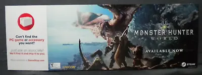 Monster Hunter World Retail Game Store Promotional Promo Display Poster Sign • $29.99