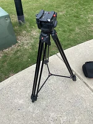 Manfrotto 547B Tripod Kit With 547B Tripod And 501HDV Video Head Black NO HANDLE • $250