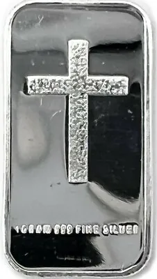 $11.99 • Buy (5) 1 Gram 0.999+ Pure Silver -  Cross Ichthys Jesus Christ Lord God Savior Bars