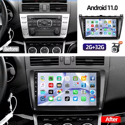 9  Android 11 Car Radio RDS GPS USB BT WiFi 32GB Head Unit For Mazda 6 2007-2012 • $189.99