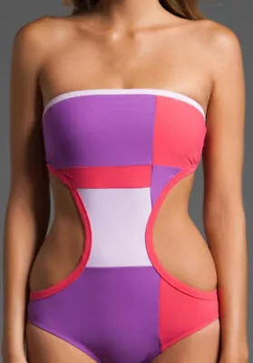 🌞marc Jacobs S Simone One Piece Monokini Purple Pink Swimsuit Sml $142🌺nwt! • $69.99