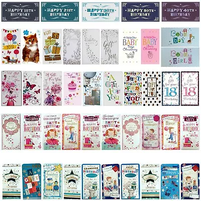 £1.49 • Buy Relation Occasion Money Wallet Card All Gift Voucher Birthday Baby Wedding Gift