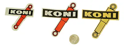 Vintage KONI MOTORCYCLE - Porsche Shock Suspension Sticker Decals ~ Set Of 3 - • $15