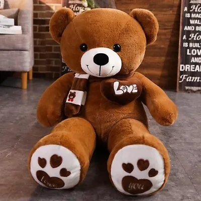80cm Big Teddy Bear Stuffed Soft Plush Animal Toys Valentine Birthday Kids Gifts • $45.89