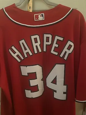 Majestic Cool Base MLB Washington Nationals Bryce Harper Jersey 2XL • $29.99