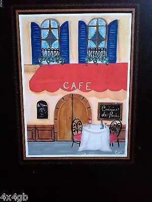 Handpainted French Cafe Hanging Chalkboard W/ Ciphering Art Chalk In Box • $6.99