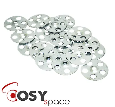 Metal Insulation Washer Disc 36mm Qty 100 Galvanised Steel Fixing Tile Backer • £8.89