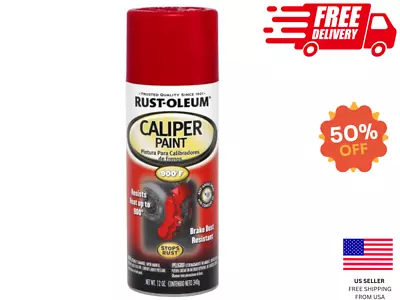 Caliper Paint High Temp Coat Spray Can Red Brake Gloss Drum Rotor Custom900F USA • $15.95