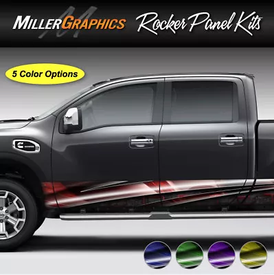 Armor #107 Rocker Panel Graphic Decal Wrap Kit Truck SUV - 4 Sizes 5 Colors • $79.95