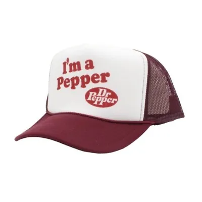 Dr. Pepper Trucker Hat Vintage Mesh Baseball I'm A Pepper Hat • $18.99