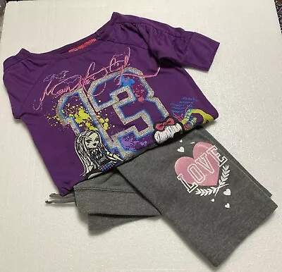 Girl's Size 6-6X Monster High Top & Danskin Now Gray Sweat Pants VGC  • $12