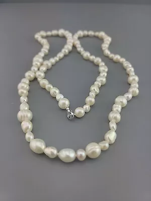 Honora White Pearls Large 36” 925H Tags Beautiful Large Size QVC • £73.27