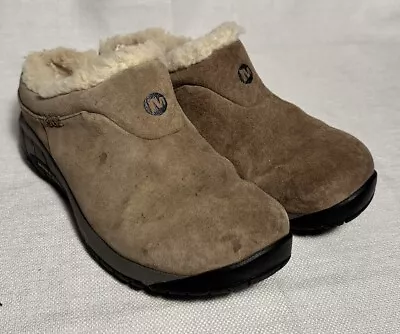Merrell Encore Ice Fur Lined Suede Clog Slip On Mule Shoes Woman’s • $20