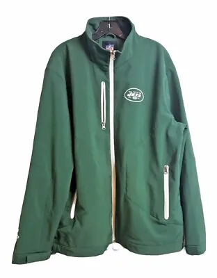 New York Jets NFL Green Hybrid Sideline Performance Jacket (Size: Large) • $29.64