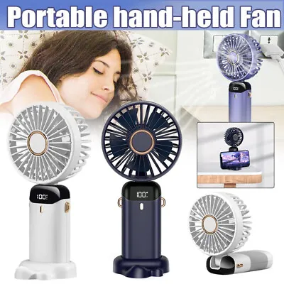 $16.99 • Buy Handheld Fan USB Summer Cooler Portable Desk Fan LED Neck Fan Travel Office Home