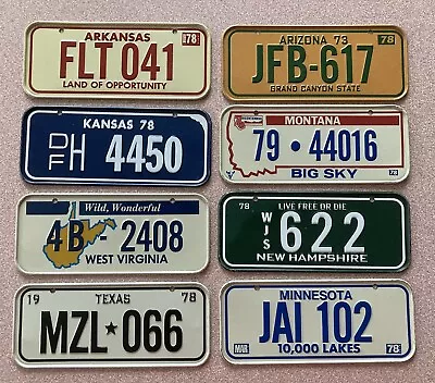 8-Lot 1978 Cereal Assorted Miniature Metal State License Plates New...8 PLATES • $7.99