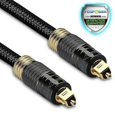 3FT Braided Toslink Digital Optical Audio Cable SPDIF Dolby DTS PS4 PS3 Xbox One • $8.99