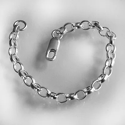 HEAVY 925 Sterling Silver Necklace Necklet Extender Safety Chain 1 Lobster Clasp • £24.99