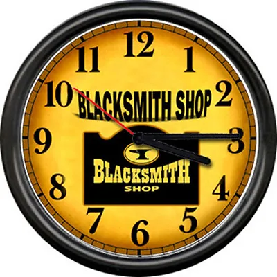 The Blacksmith Anvil Farrier Iron Worker Metal Tools Art Sign Wall Clock • $45.91